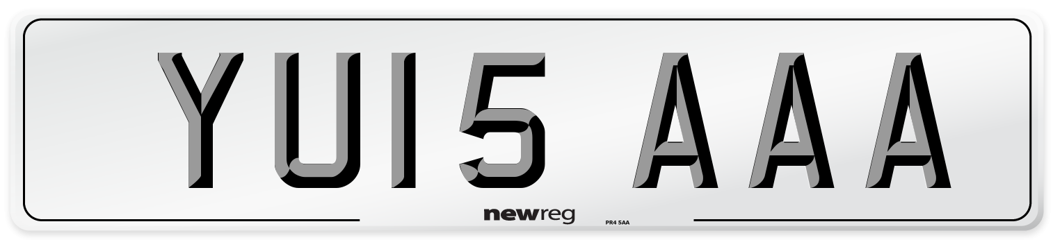 YU15 AAA Number Plate from New Reg